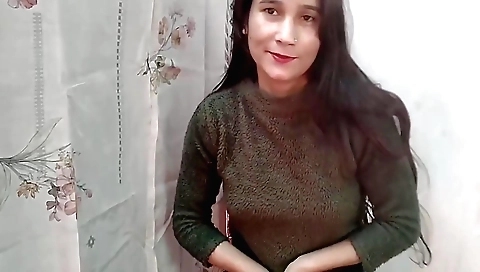 Indian solo female shows her big boobies on her back