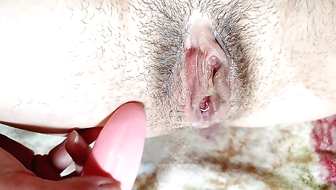 Indian girl has a hairy pussy and a clit for her fun