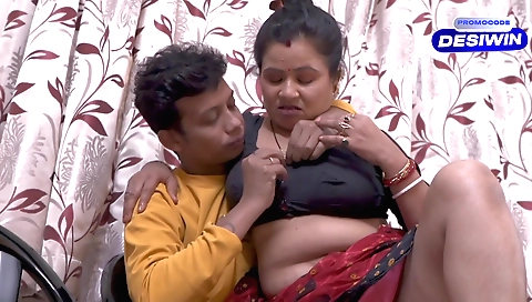 Indian slut with huge tits is having sex with her lover