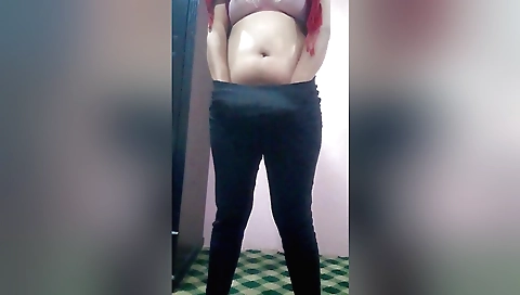 Indian solo girl masturbating on her bed in a film