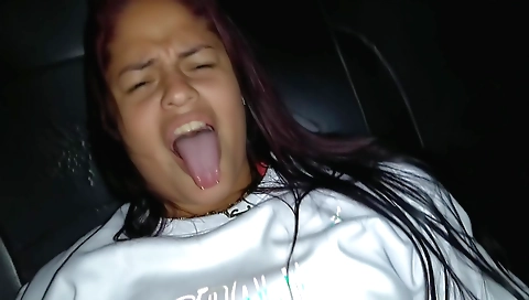 Indian amateur pornstar fucks her husband's cock in taxi