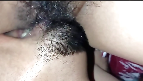 Hot babe shows her hairy pussy in this awesome amateur fetish video