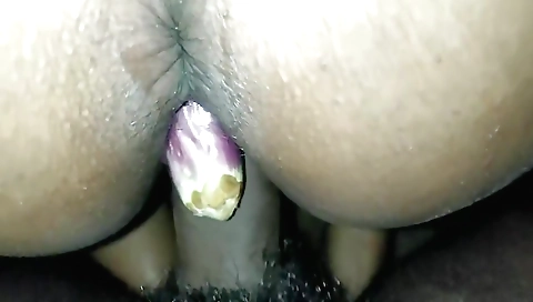 Indian amateur porn video with a big ass whore riding a toy