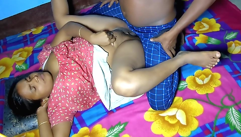 Indian hot brunette girl giving a hardcore fuck in the village