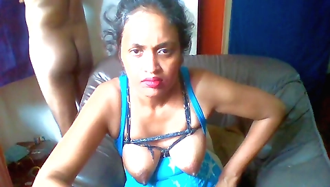 Indian brunette caught on fishing net while doing something