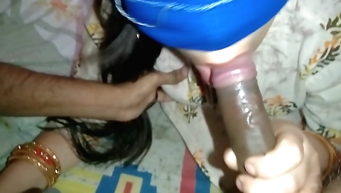Indian girlfriend sucks homemade voice while he fucks