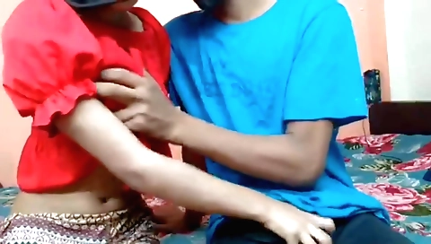 Indian chick sucks and fucks her husband in her mouth