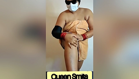 Busty brunette milf with a small mouth in a homemade porn