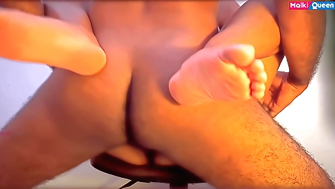 I get hairy and very hard dick in amateur webcam video