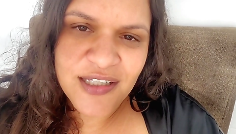 Indian woman in a shower and a vibrator for a solo