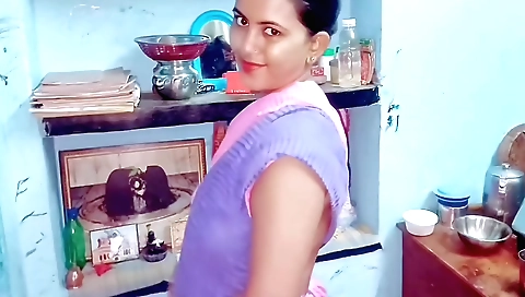 Hot brunette girl in bed with a guy in a hindi video 058