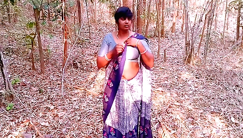 Indian girl is fucked by her stepbrother in the forest