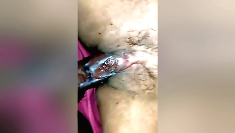 Indian sex with hairy cunt fucked and creampie on vid
