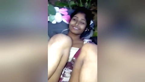 Amateur hairy brunette girl getting fucked outdoors