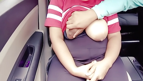 Indian bhabhi with big boobed tits getting fucked outdoors