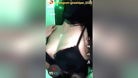 Sexy tango show filmed on webcam of a brunette girl