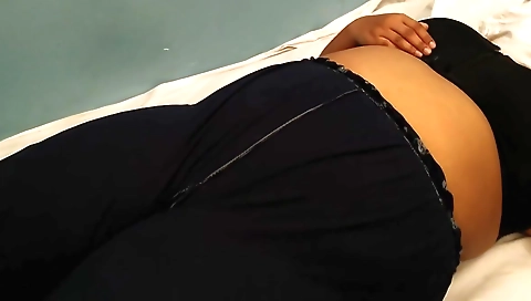 Hot stepsister shares a video with me and does it solo