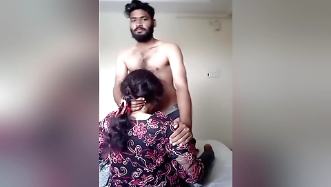 Indian brunette 18+ in a sexy dress and black stockings