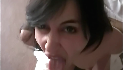 Petite little bitch with petite tits in hotel room