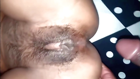 Indian hairy babe is getting her pussy fucked on the bed
