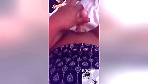Indian teen solo porn showing fingers and a big dildo
