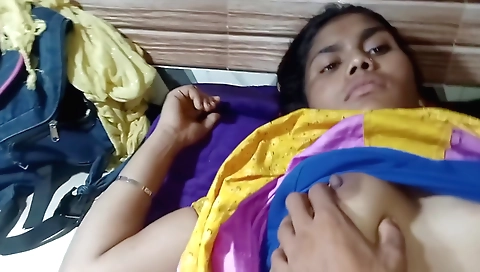 Indian couple is having intimate sex in the bedroom