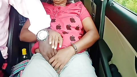 Indian brunette is horny and she is sucking her dick