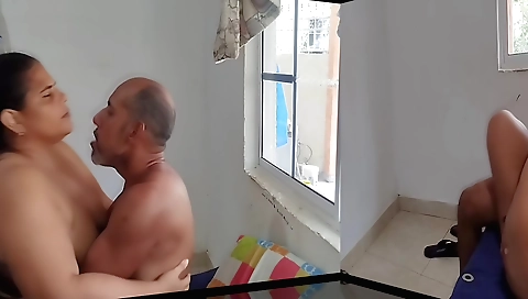 Indian hottie gets her stepdad's dick in her pussy and ass